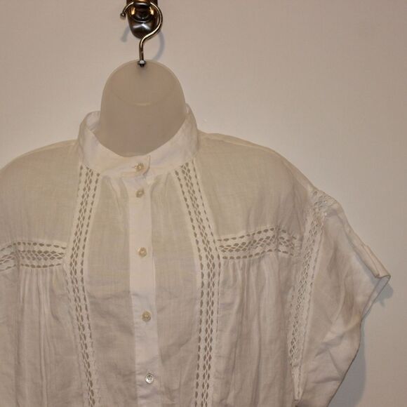 Frame White Twisted Pleat Mini DressWomen Size Medium - Picture 7 of 15
